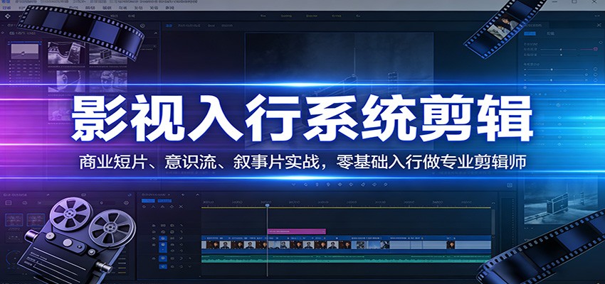 影视系统剪辑，商业短片、意识流、叙事片实战，零基础入行做专业剪辑师-资源共享