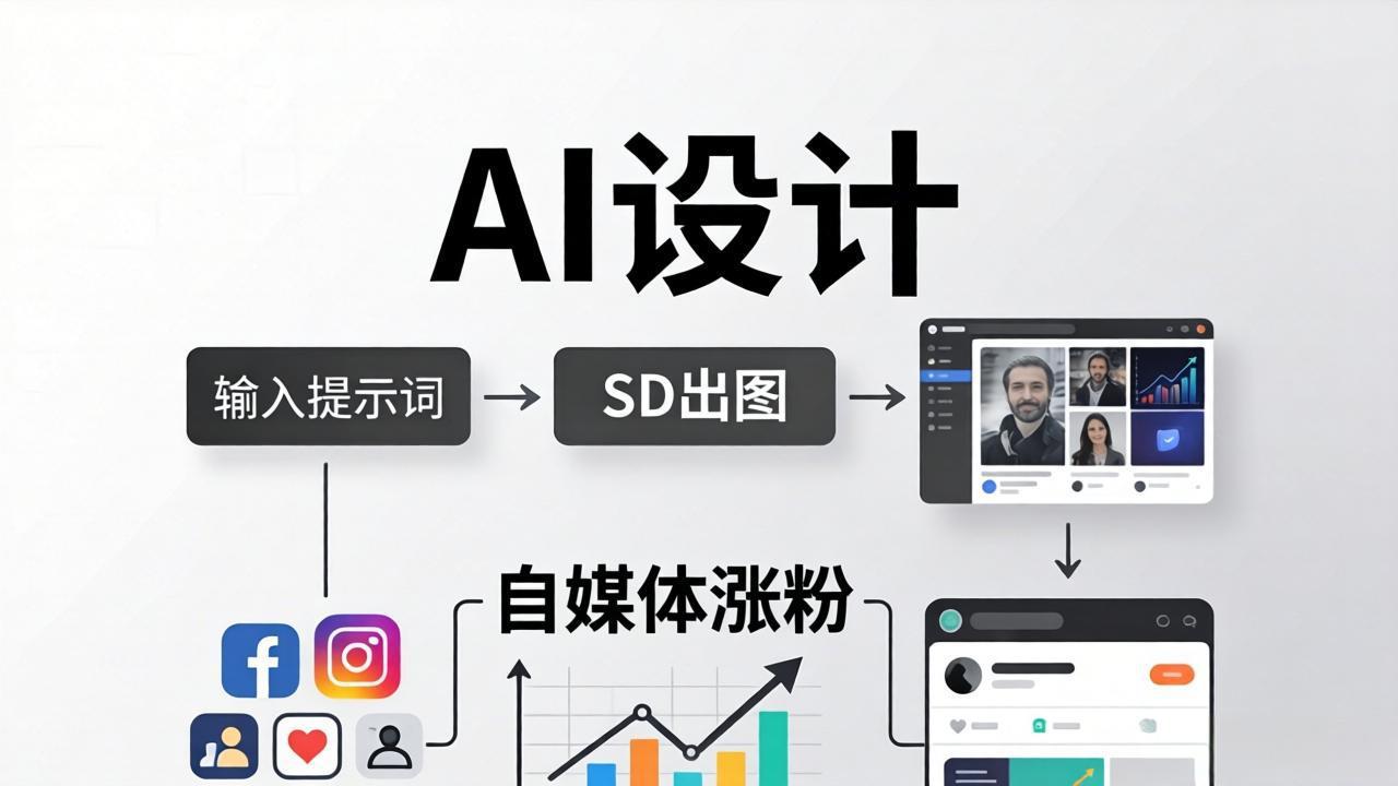 人人都是AI设计师：SD出图+自媒体涨粉一站教学，告别图文素材焦虑，AI设计让你轻松避开内卷-资源共享