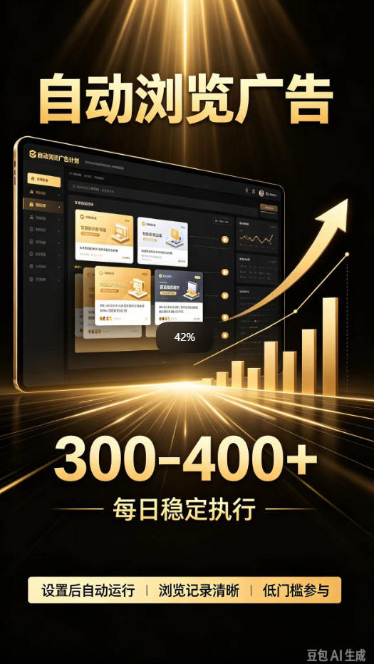 自动浏览广告计划，0门槛副业，日入300-400，躺賺稳定风口项目，无需人工操作，解放双手【揭秘】-资源共享